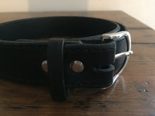 Charger l'image dans la galerie, Ceinture cuir noir 29_REX surpiqué noir montage vis chicago