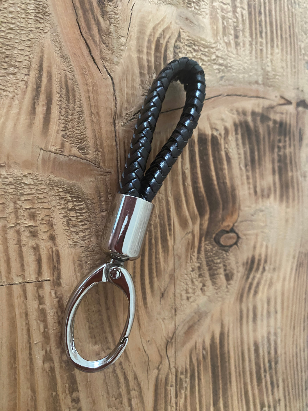 Porte Clés cuir tresse 8 brins
